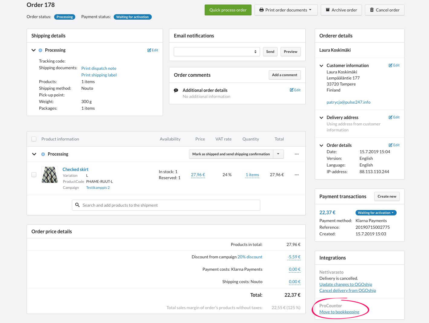 Procountor | MyCashflow Support